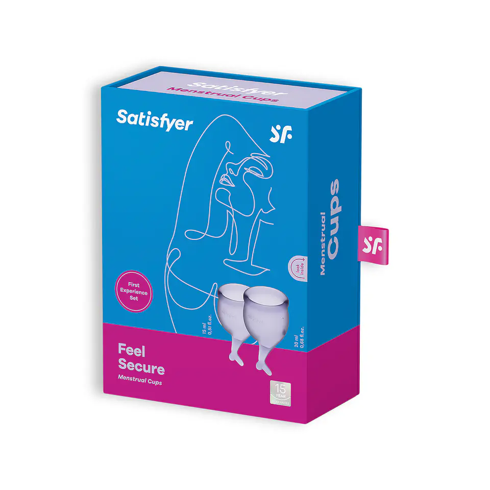 Conjunto de 2 Copos Menstruais Feel Secure Satisfyer 5