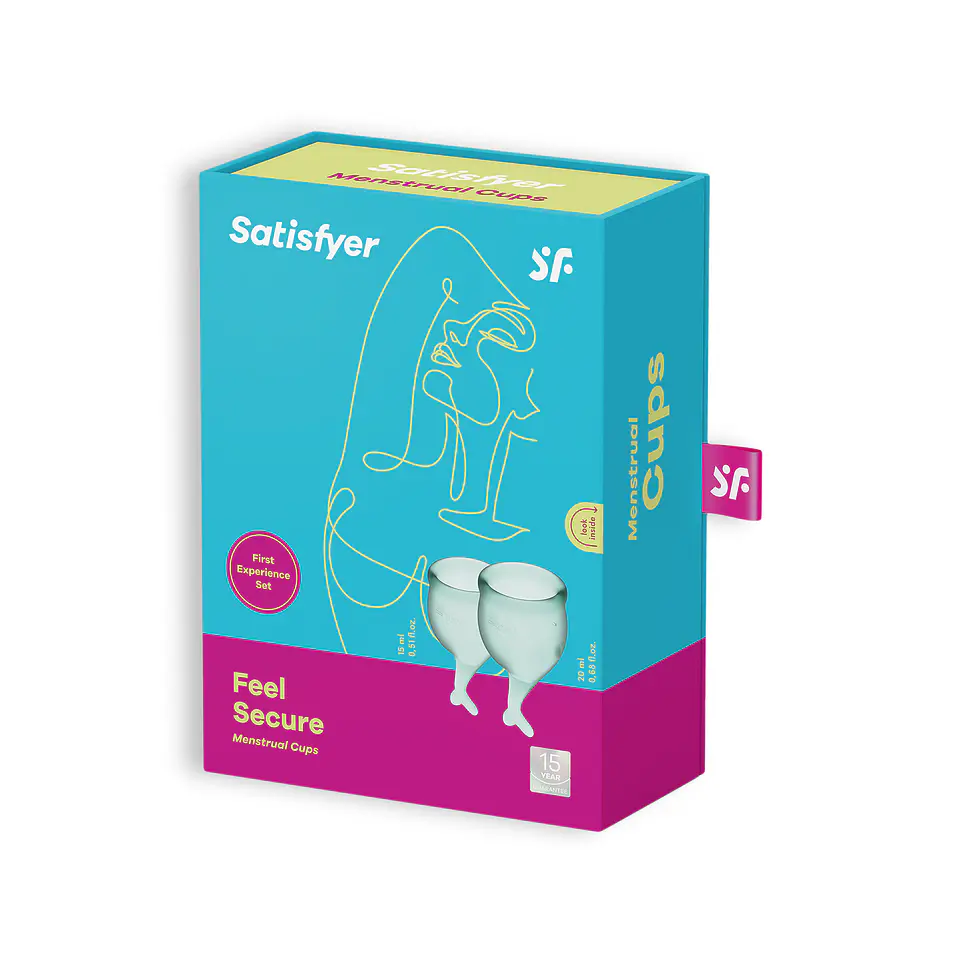 Conjunto de 2 Copos Menstruais Feel Secure Satisfyer Escuro 4