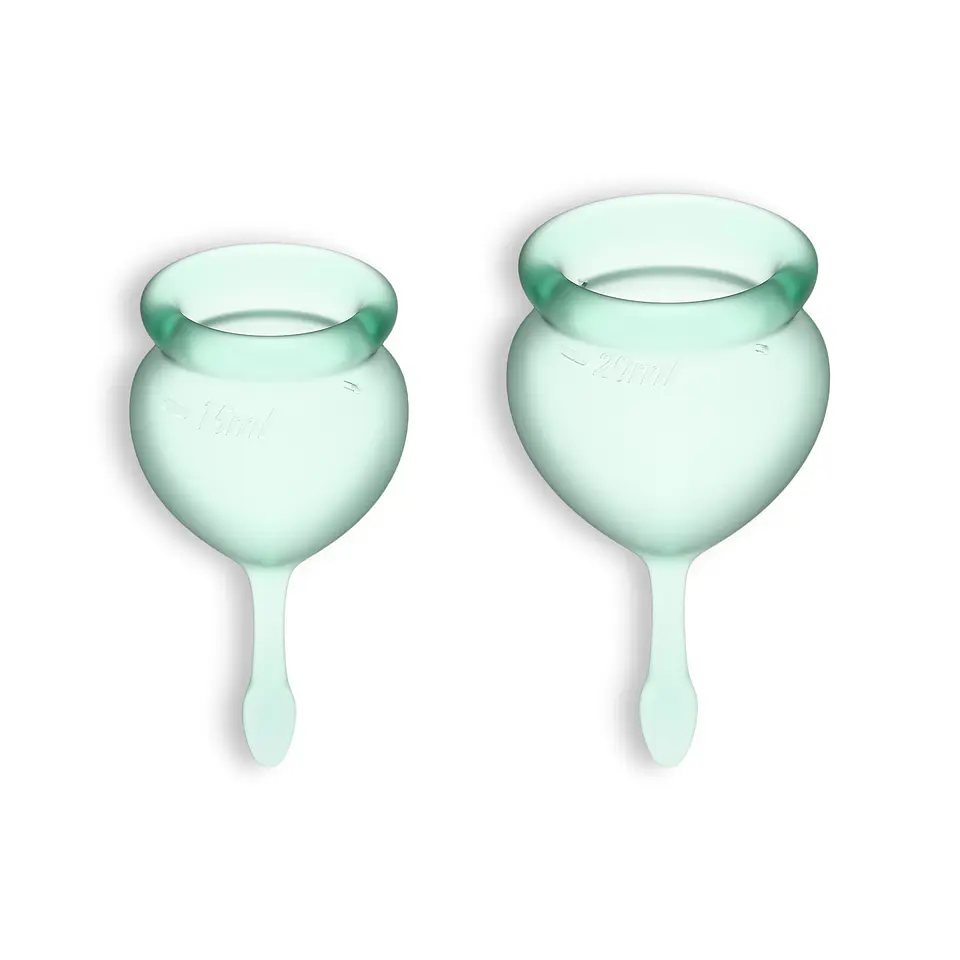 Conjunto de 2 Copos Menstruais Feel Good Satisfyer Claro 2