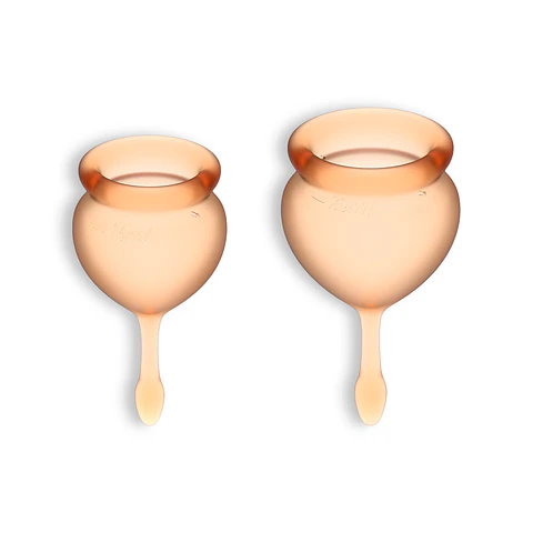 Conjunto de 2 Copos Menstruais Feel Good Satisfyer Laranja