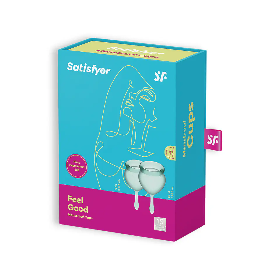 Conjunto de 2 Copos Menstruais Feel Good Satisfyer Claro 4