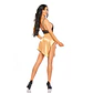 Camisa de Noite e Tanga Julieta Dourado Beauty Night Fashion - Thumbnail 5