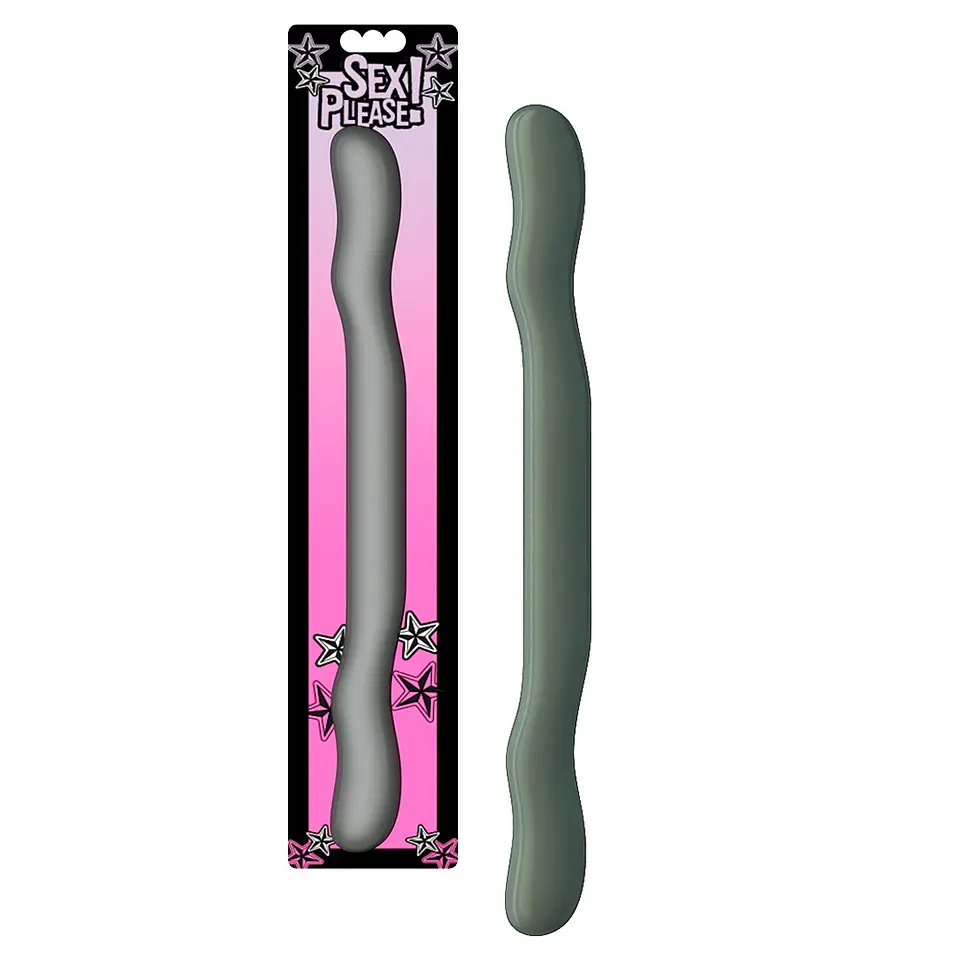 Dildo Duplo Sex Please! 18' Cinzento 2