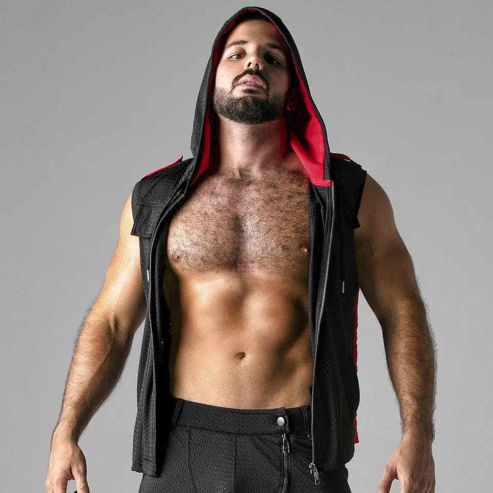 Colete Look At Harder Hoody Vermelho Locker Gear 1