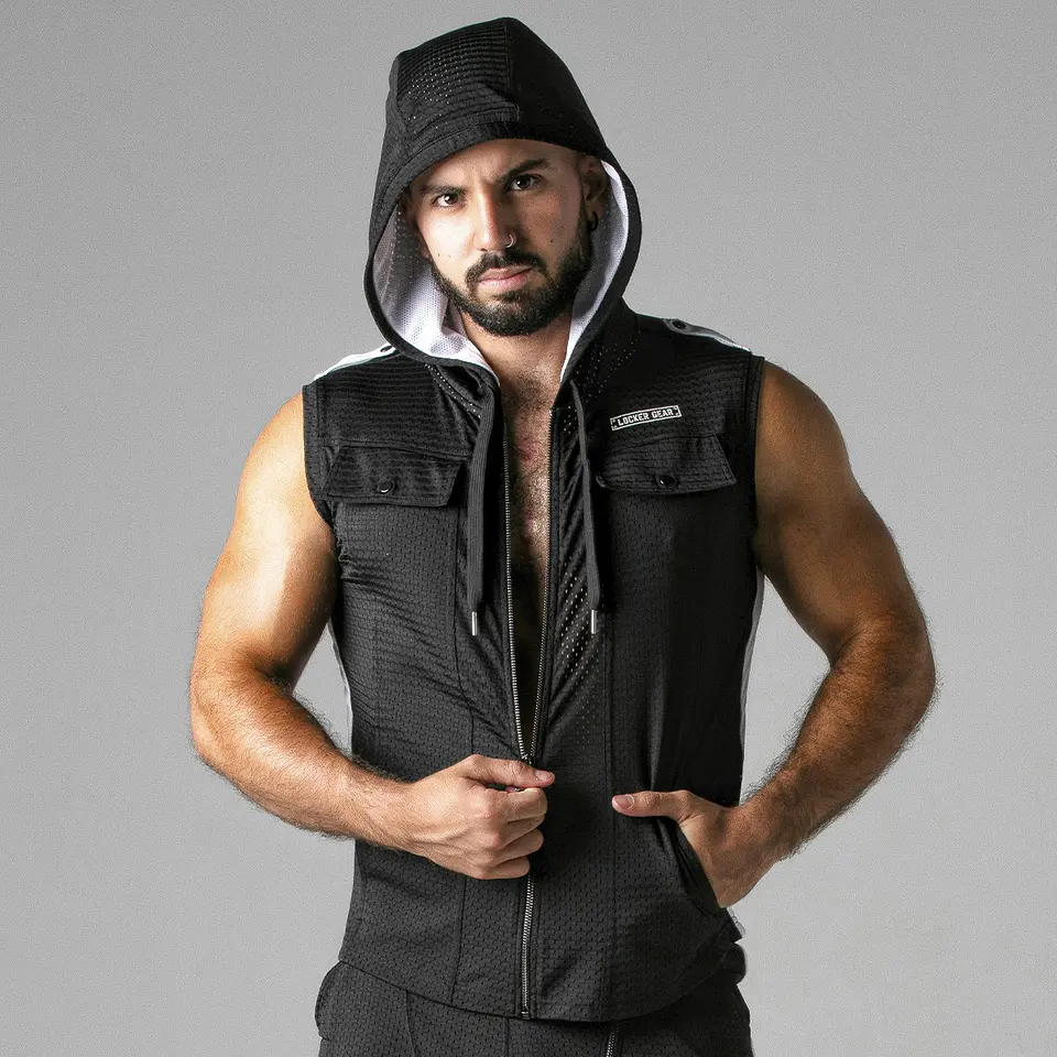 Colete Look At Harder Hoody Branco Locker Gear 4