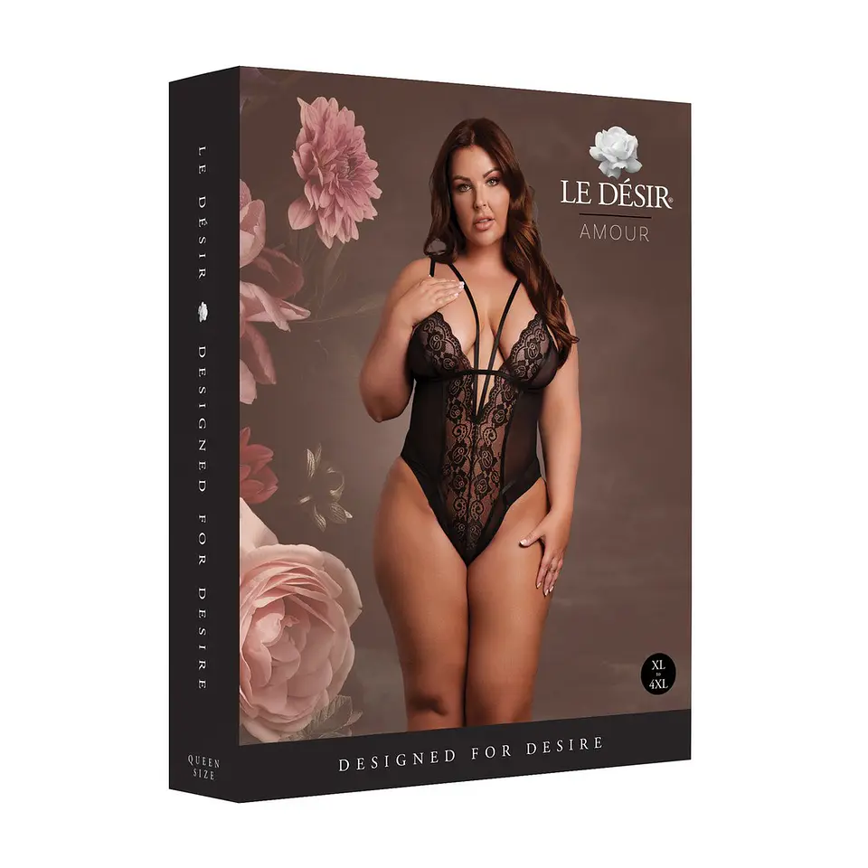 Body Wireless Lace Preto Tamanho Queen Le Désir 2