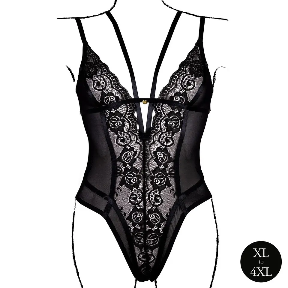 Body Wireless Lace Preto Tamanho Queen Le Désir 5