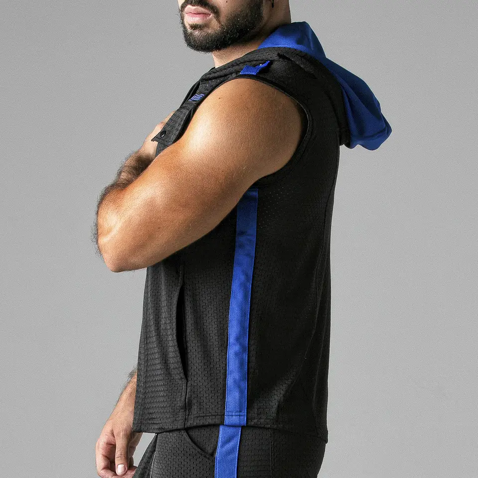 Colete Look At Harder Hoody Azul Locker Gear 6