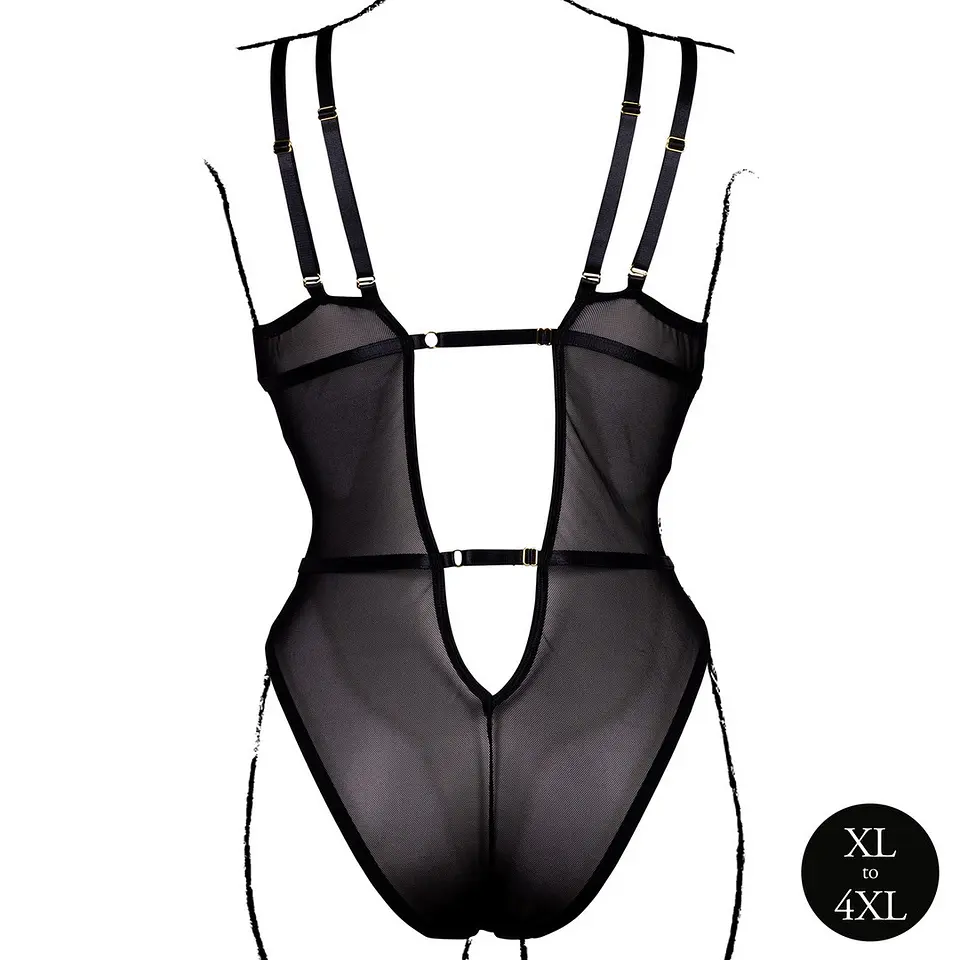Body Wireless Lace Preto Tamanho Queen Le Désir 6