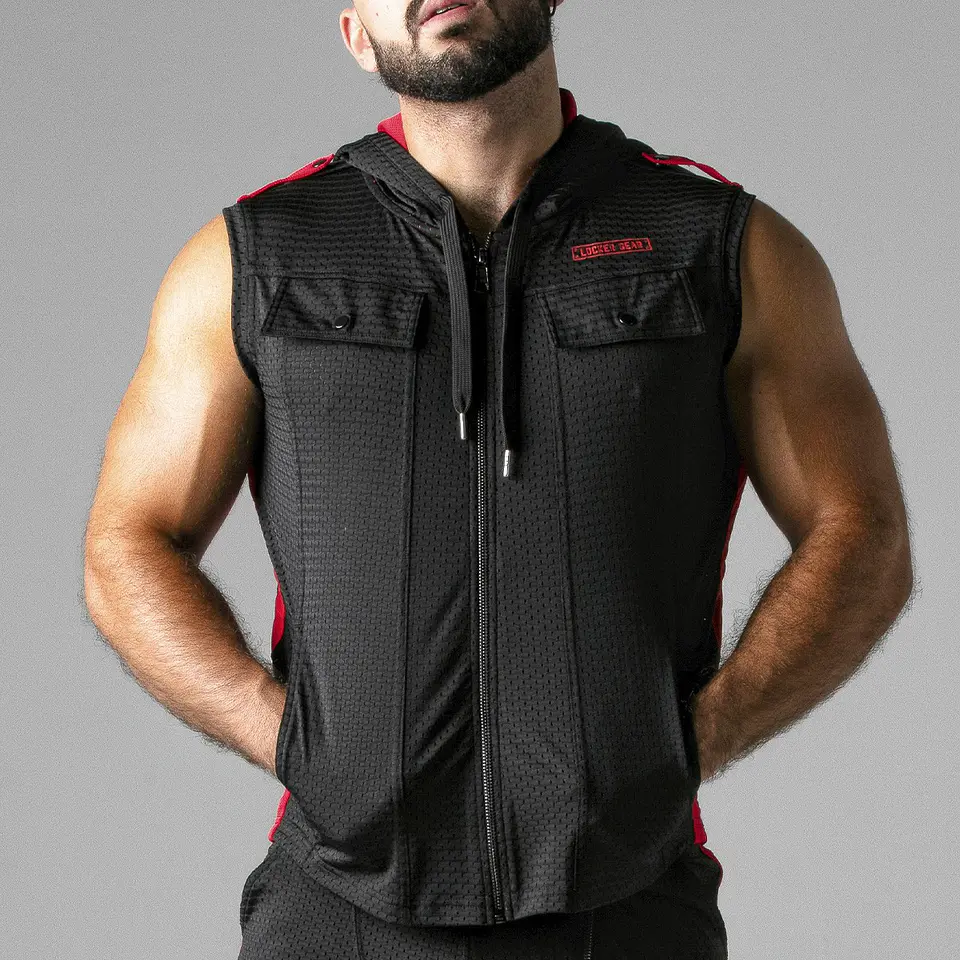 Colete Look At Harder Hoody Vermelho Locker Gear 7