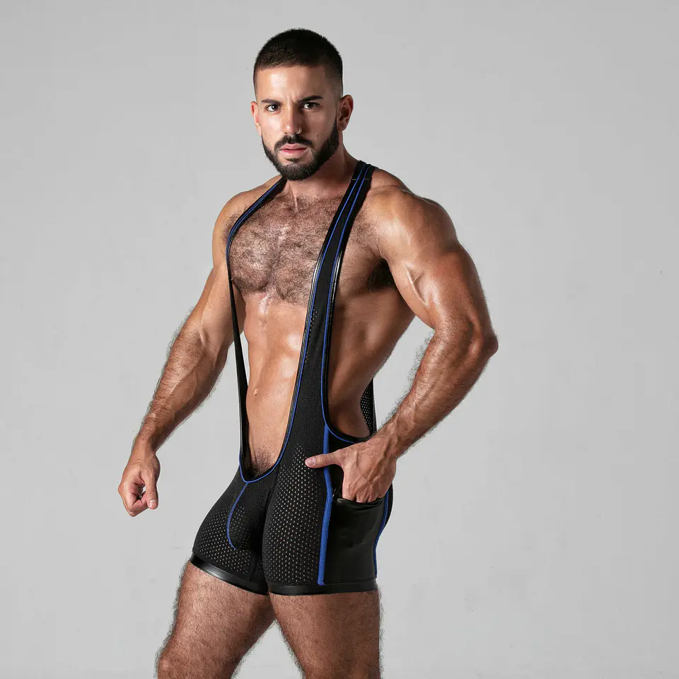 Singlet Look At It Locker Gear Azul 4