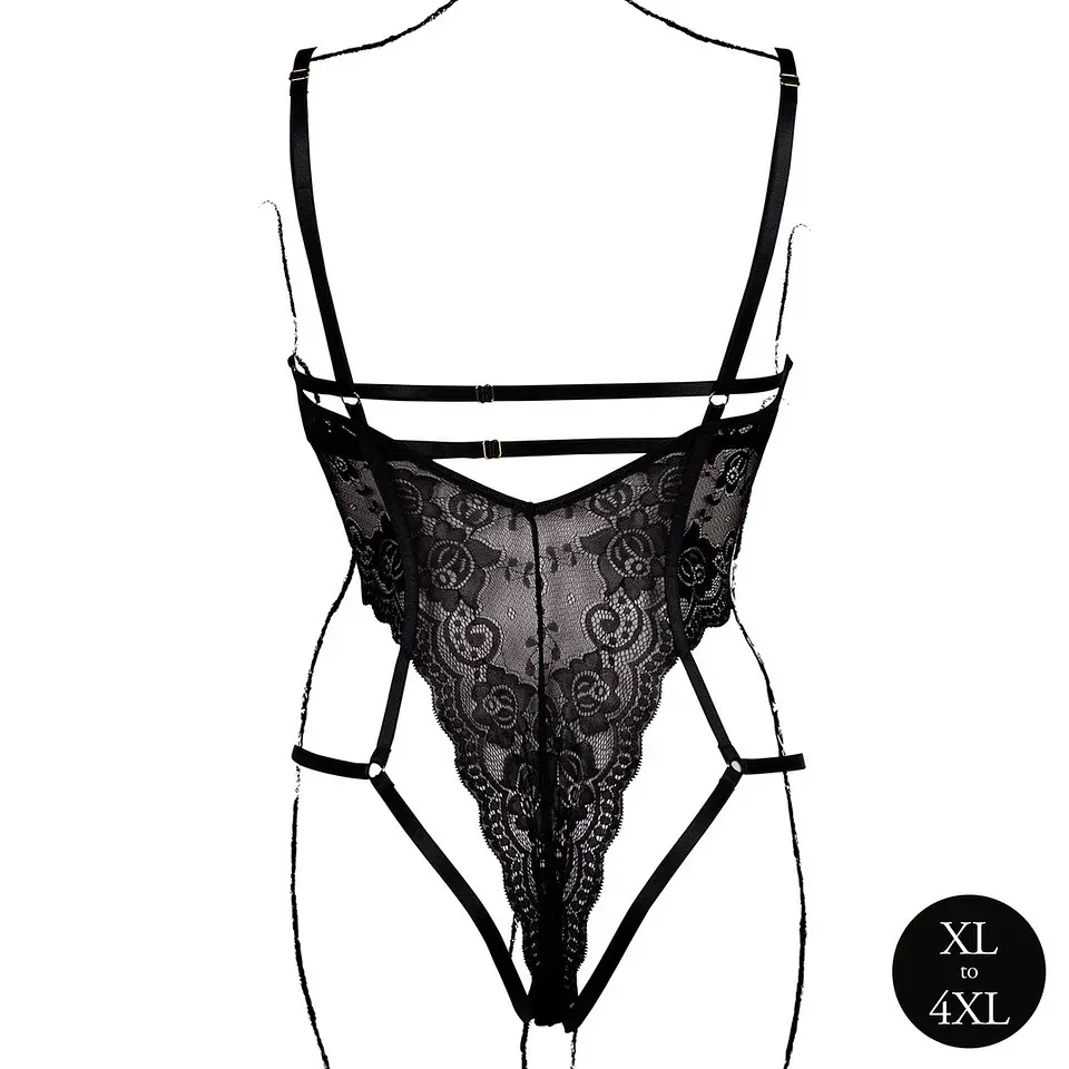 Body Lace Underwired Preto Tamanho Queen Le Désir 7