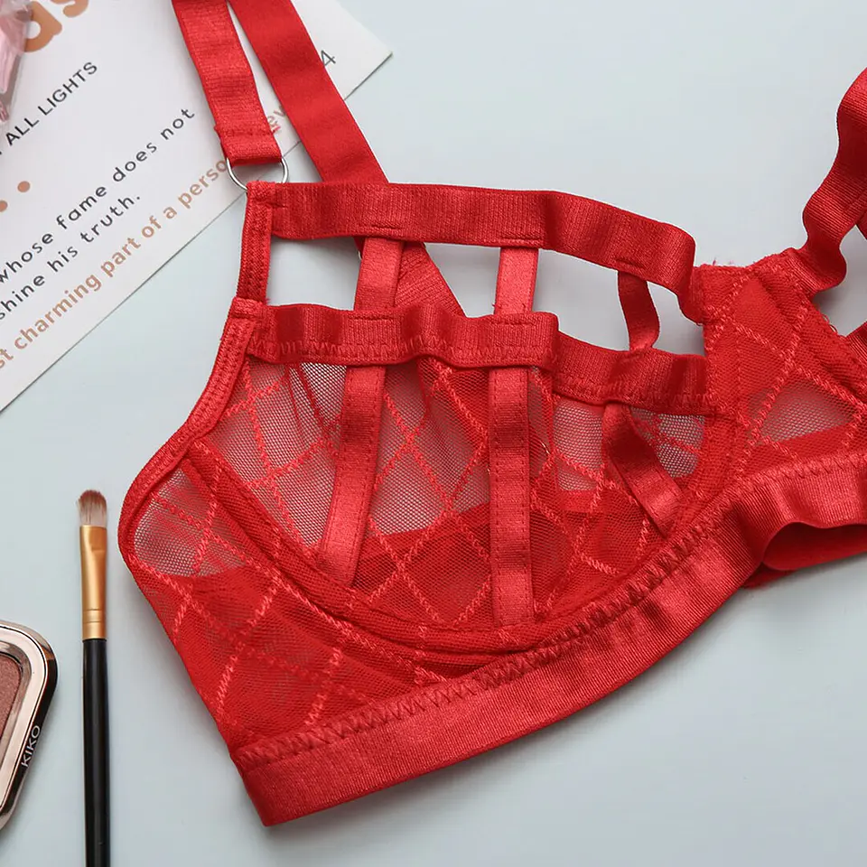 Conjunto de 3 Peças Diamond Net Vermelho de Namour 6