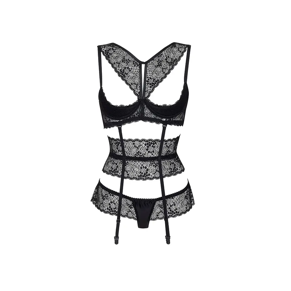 Conjunto de 3 Peças Lillie Preto Beauty Night Fashion 2