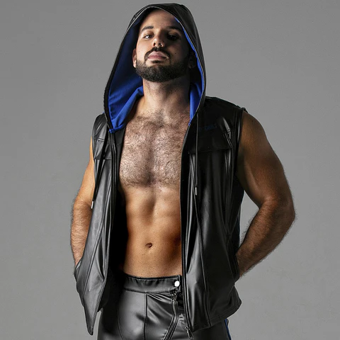 Colete Massive Rude Hoody Azul Locker Gear