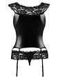 Corpete e Tanga Raven Set Preto Beauty Night Fashion - Thumbnail 2