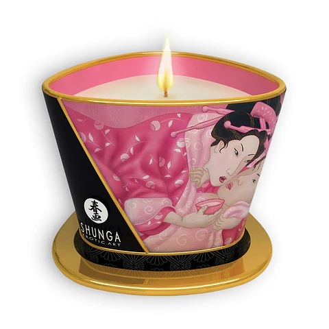 Vela de Massagem Shunga Aphrodisia Pétalas de Rosa 170ml Shunga Erotic Art