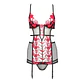 Camisa de Noite e Tanga Evangelina Vermelho Beauty Night Fashion - Thumbnail 2
