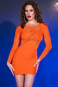 Mini Vestido Laranja Chilirose (CR-4682) - Thumbnail 3