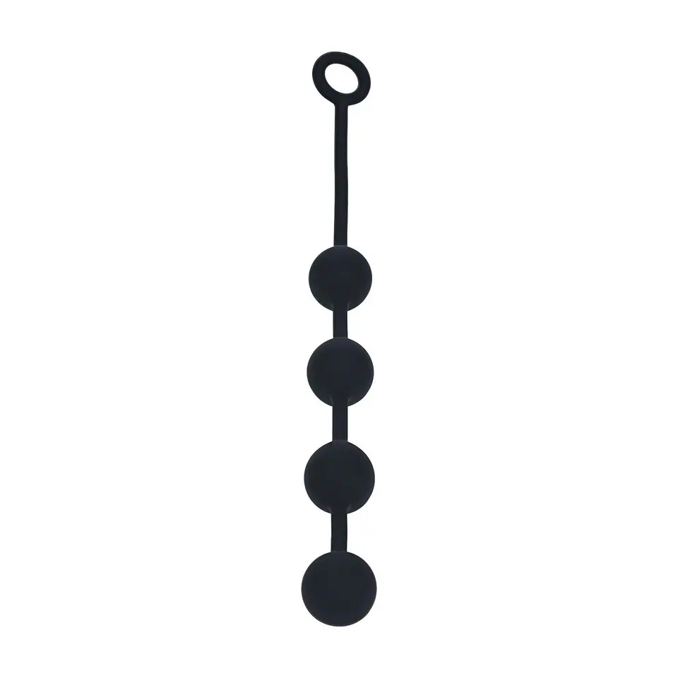 Bolas Anais Redondas em Silicone L 40mm Pretas Levelz 1