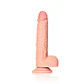 Dildo Realista com Testículos Straight 8 /20.5 CM Flesh Realrock - Thumbnail 4