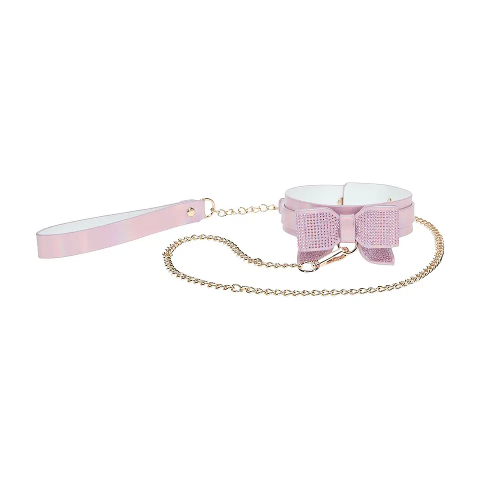 Coleira com Trela Paris Collection Rosa Ouch! 1