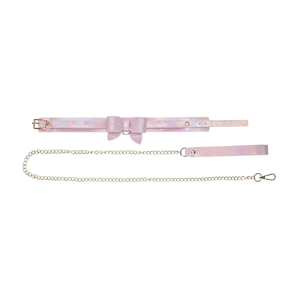 Coleira com Trela Paris Collection Rosa Ouch! 4