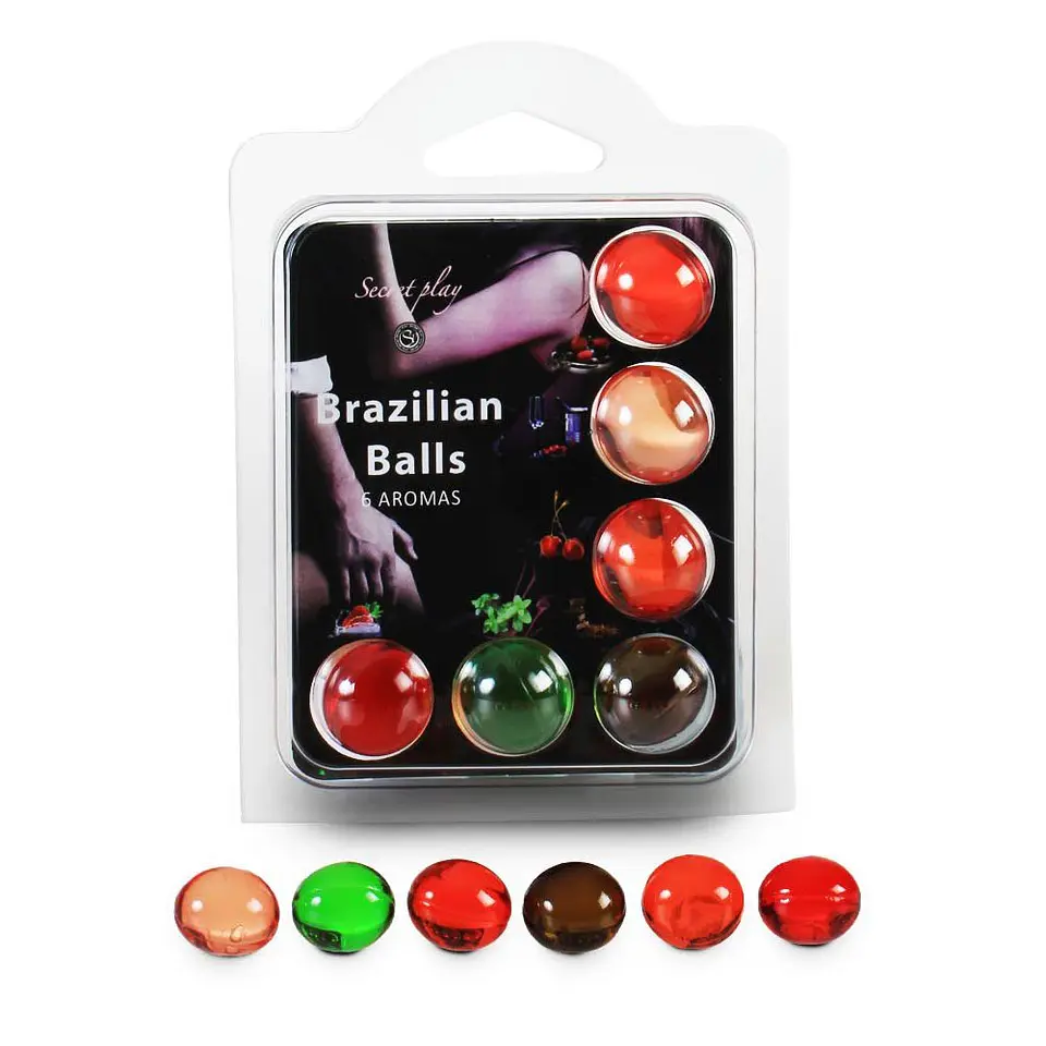 Bolas Lubrificantes Beijáveis Brazilian Balls Multisabores 6 X 4gr Secret Play 2