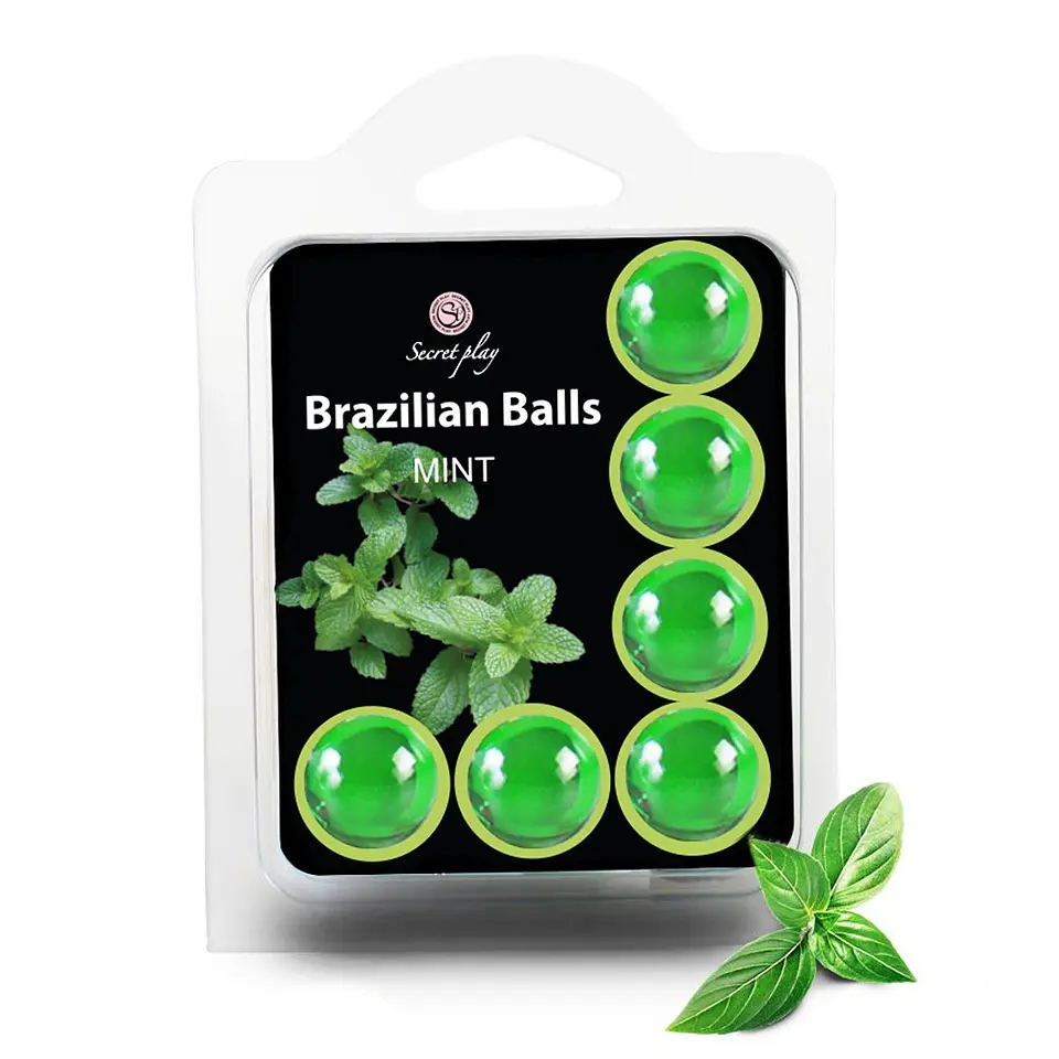 Bolas Lubrificantes Beijáveis Brazilian Balls Sabor a Menta 6 X 4gr Secret Play 3
