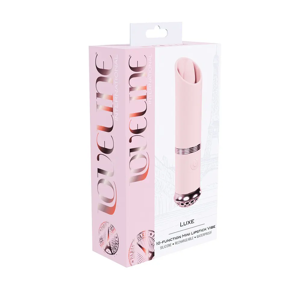 Vibrador Luxe Mini Lipstick Vibe Rosa Lovenile Loveline 2