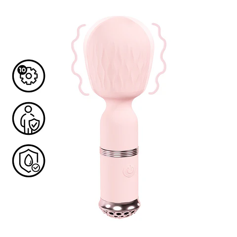 Mini Varinha Massajadora Velour Rosa Loveline