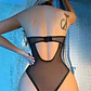 Body em Malha Transparente Halter with Zip-Down Front de Namour - Thumbnail 3