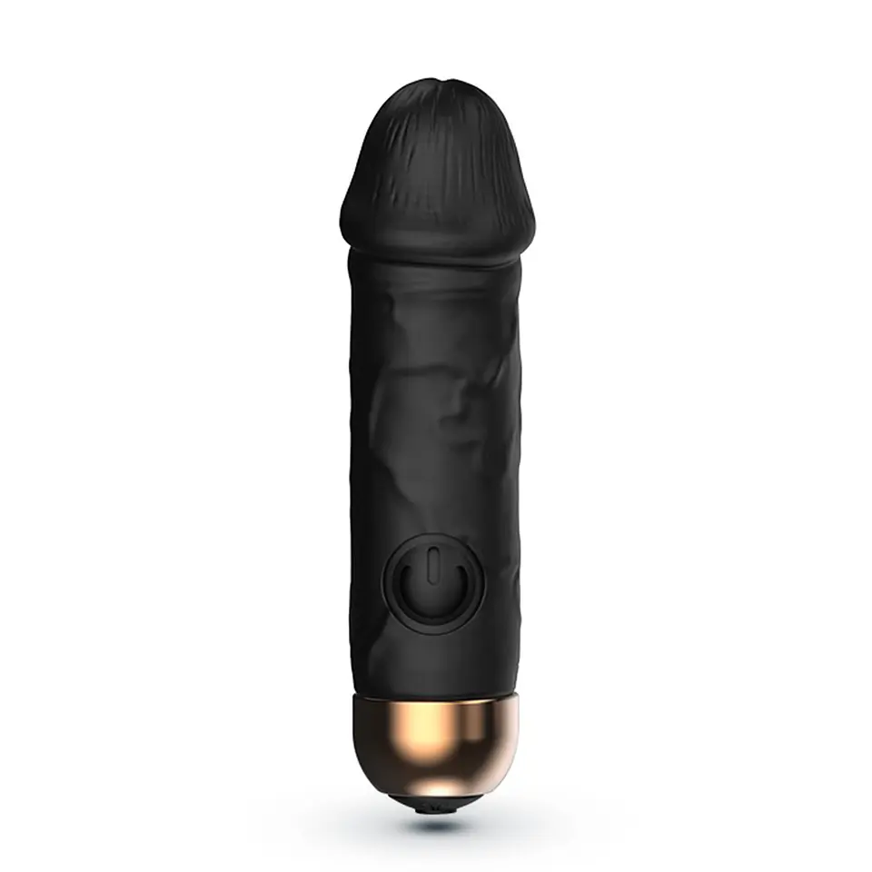Mini Vibrador Bala Realista Weenie Preto Crushious 6