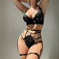 Conjunto de 3 Peças Lace Cut-Out Preto de Namour - Thumbnail 1