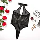 Body em Malha Transparente Halter with Zip-Down Front de Namour - Thumbnail 6