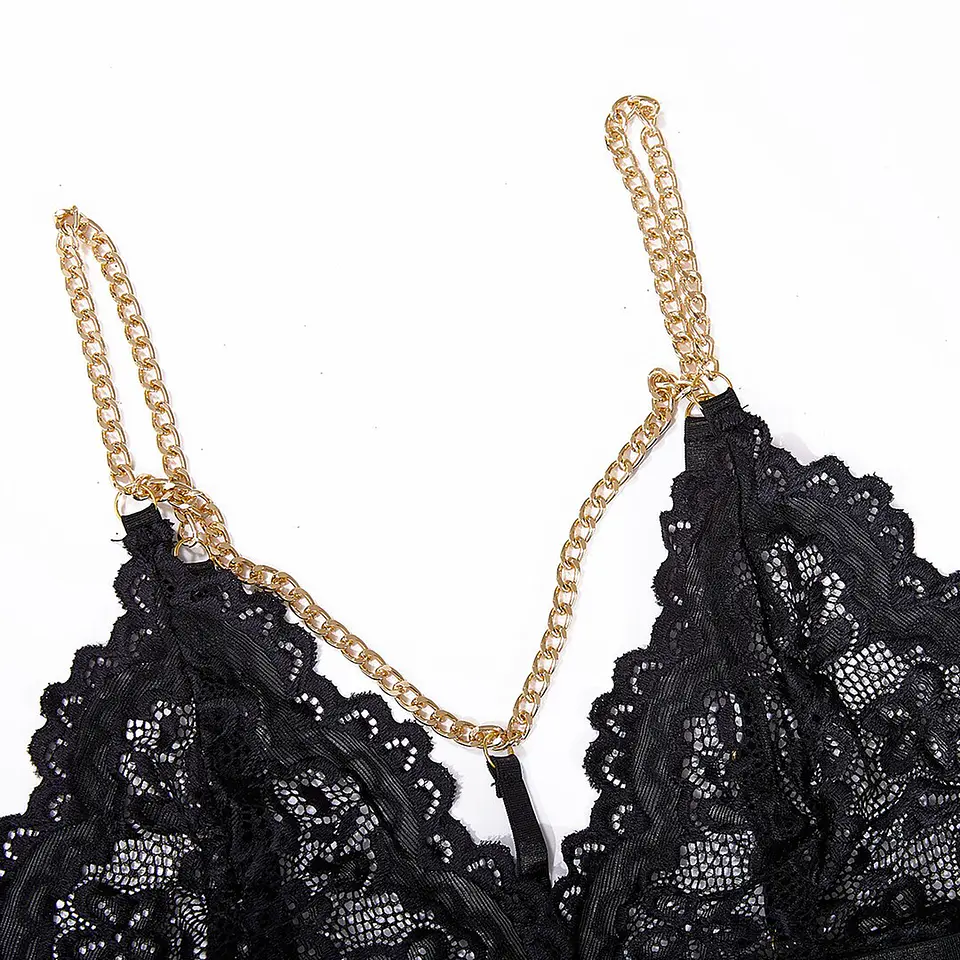 Conjunto de 3 Peças Lace Cut-Out Preto de Namour 5