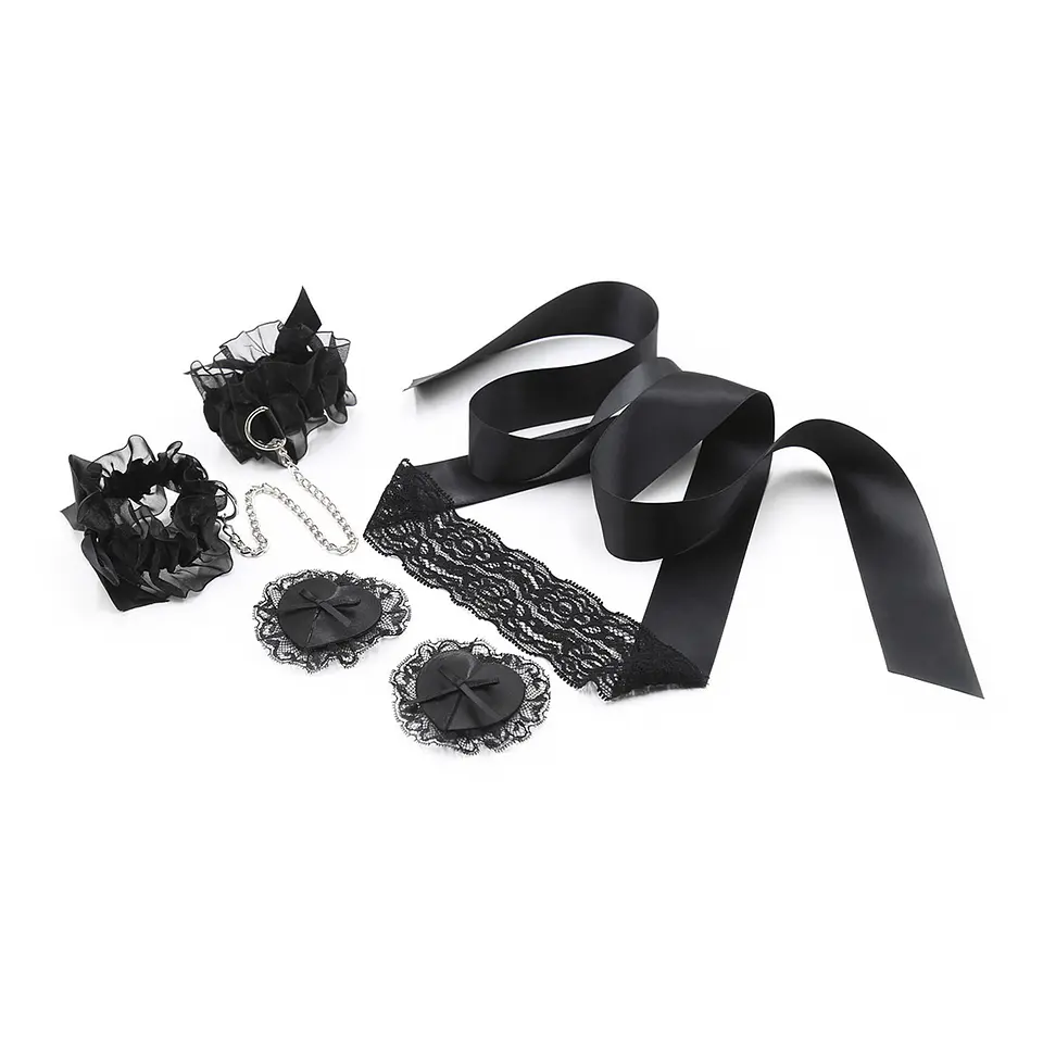Conjunto de Renda Preta Lace Me Up Crushious 2