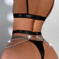 Body Faux Leather Cut-Out Sultry Preto de Namour - Thumbnail 3