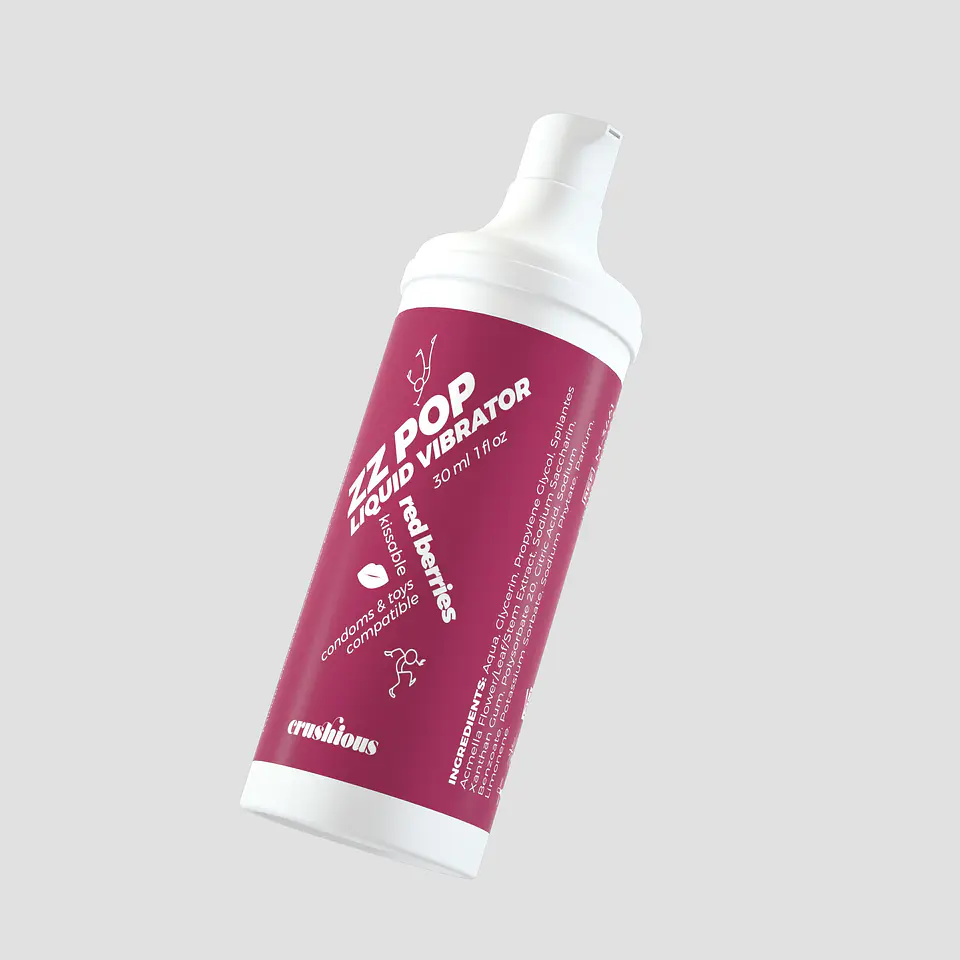 Vibrador Líquido Zz Pop com Aroma Frutos Vermelhos 30ml Crushious 1