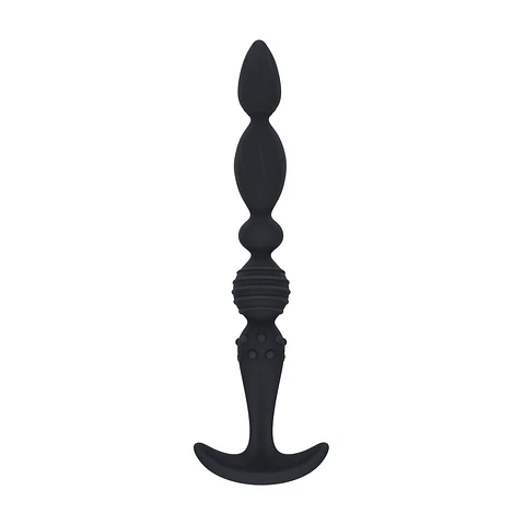 Sonda Anal em Silicone Texturizada Preta Levelz