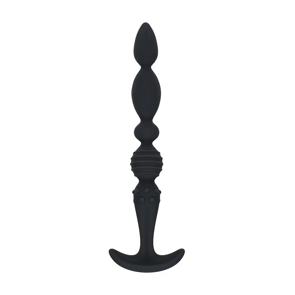 Sonda Anal em Silicone Texturizada Preta Levelz 1