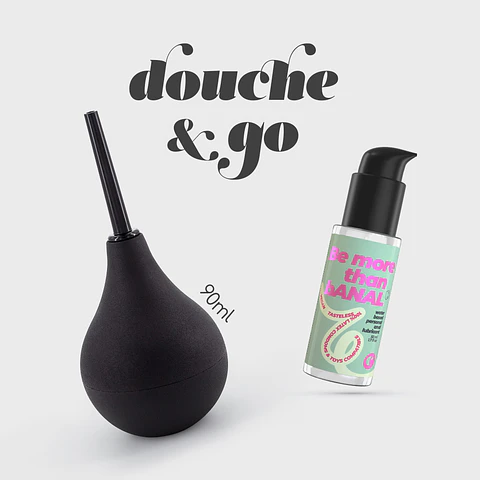 Douche & Go Duche Anal 90ml com Lubrificante Anal 50ml Crushious