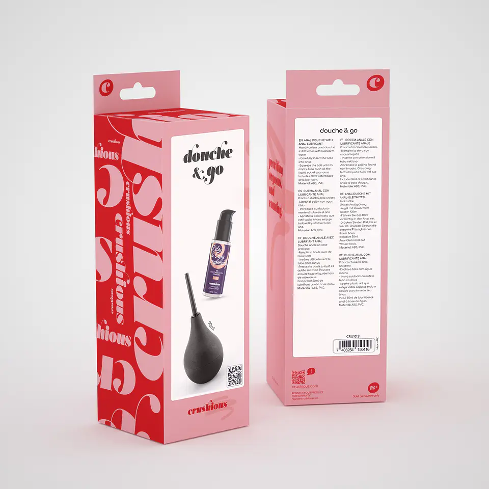Douche & Go Duche Anal 90ml com Lubrificante Anal 50ml Crushious 2
