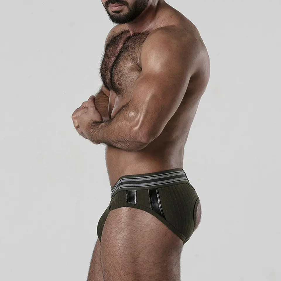 Cueca Backroom Bottomless Locker Gear Caqui 3