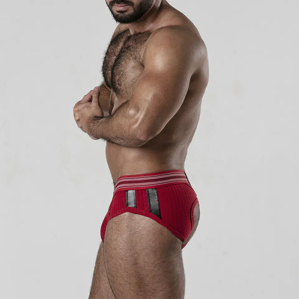 Cueca Backroom Bottomless Locker Gear Vermelha 4