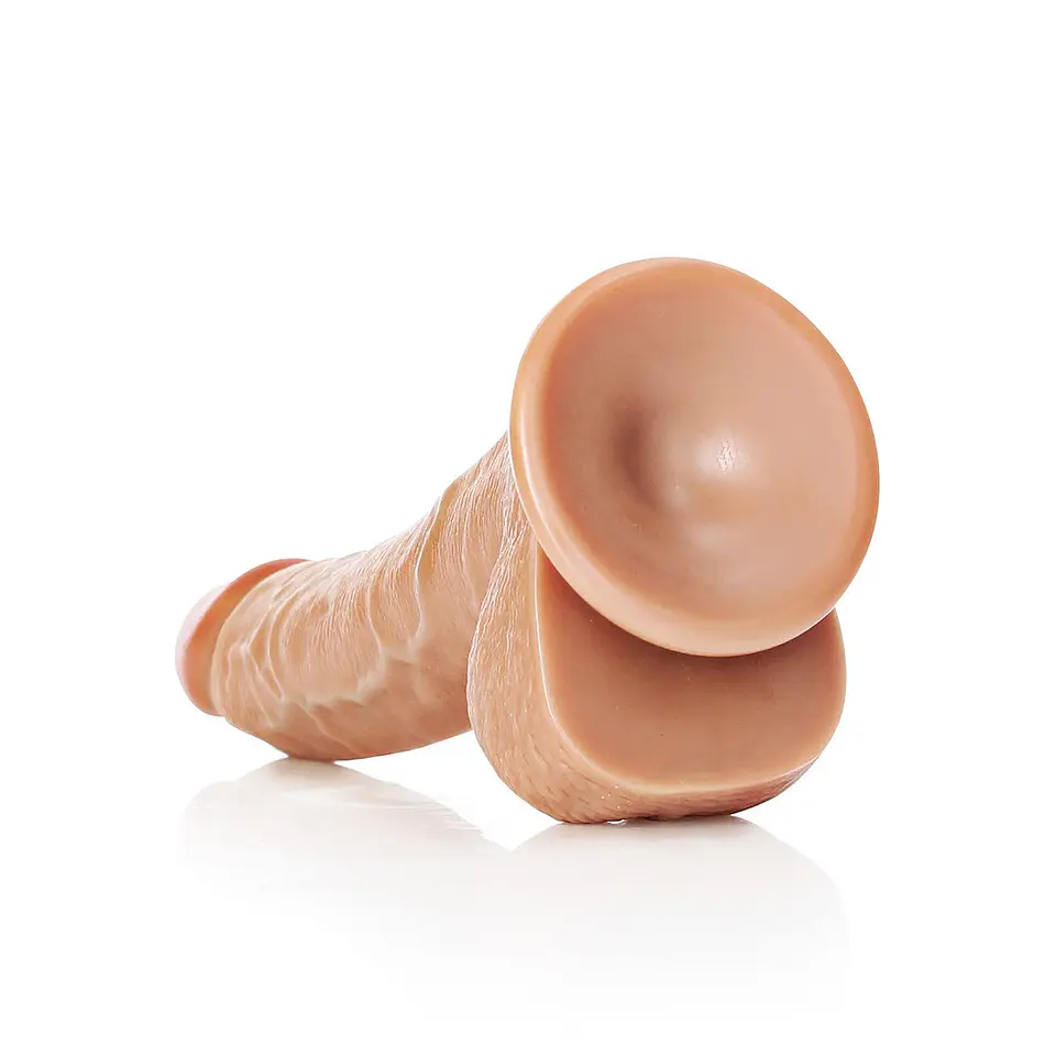 Dildo Realista com Testículos Curved 8 /20.5 CM Realrock 5