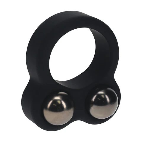 Anel para o Pénis em Silicone Líquido com Peso Duplo Preto Levelz