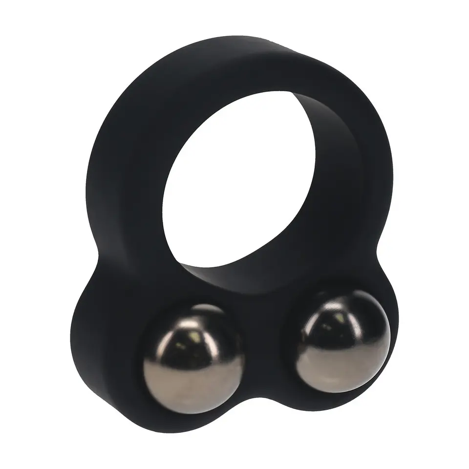 Anel para o Pénis em Silicone Líquido com Peso Duplo Preto Levelz 1