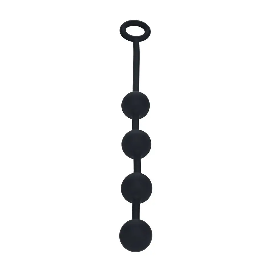 Bolas Anais Redondas em Silicone M 30mm Pretas Levelz 1