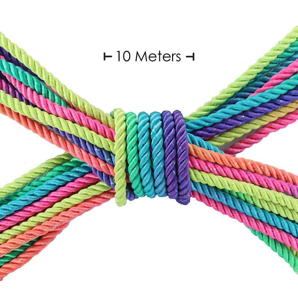 Corda de Poliéster para Bondage 32.8 Ft / 10 M Colorido com Brilho Ouch! 2